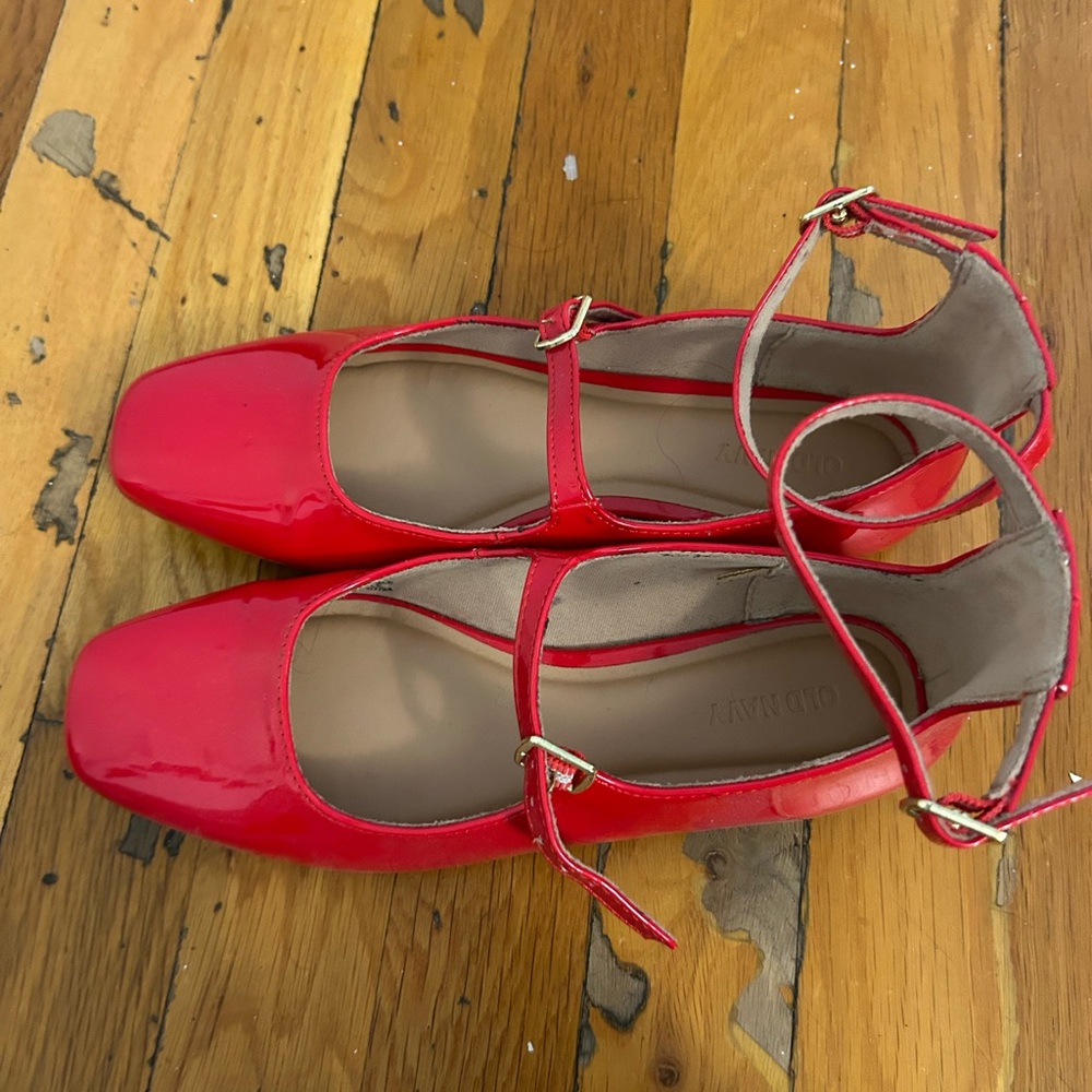 Red Patent Leather Flats